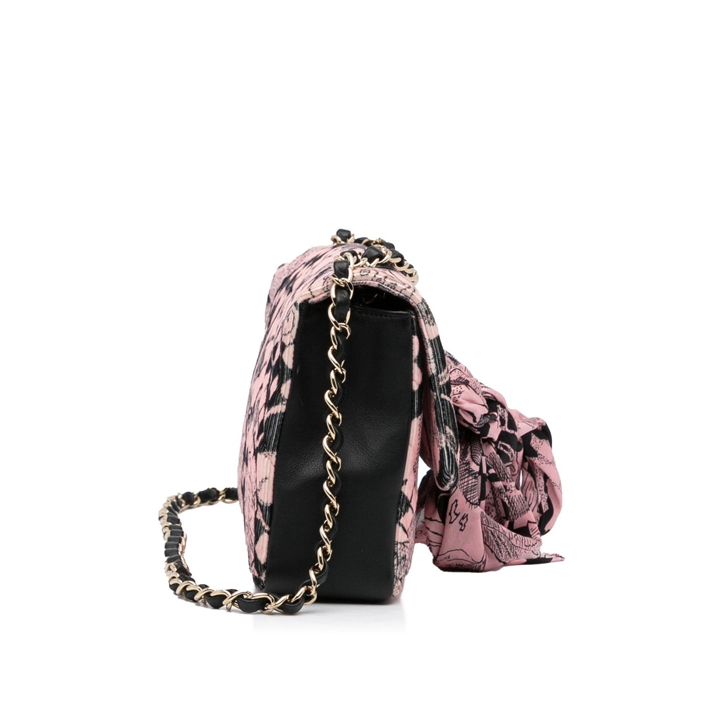 Chanel Camellia Scarf Ribbon Shoulder Bag (SHG-oP0g5S)