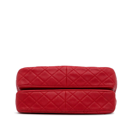 Chanel Caviar Double Compartment CC Chain Flap (SHG-BhsLJG)