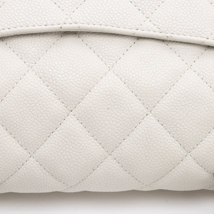 Chanel Caviar Leather Bijoux Chain Jumbo Single Flap Bag (SHF-JXTEcx)