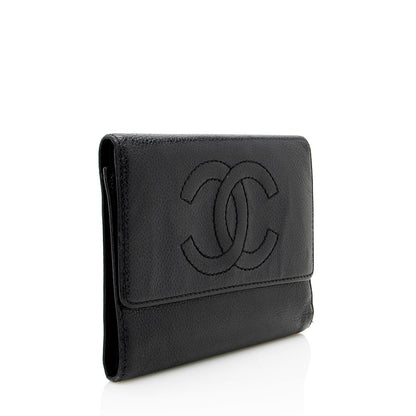 Chanel Vintage Caviar Leather CC Compact Wallet - FINAL SALE (SHF-17949)