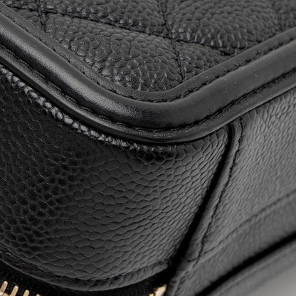 Chanel Caviar Leather CC Filigree Small Vanity Case (SHF-0Nks5y)
