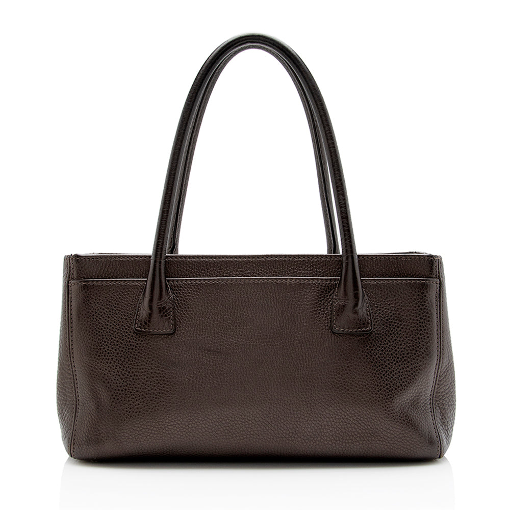 Chanel Metallic Leather Cerf Classic Executive Small Tote (SHF-15194)