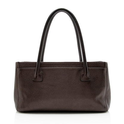 Chanel Metallic Leather Cerf Classic Executive Small Tote (SHF-15194)