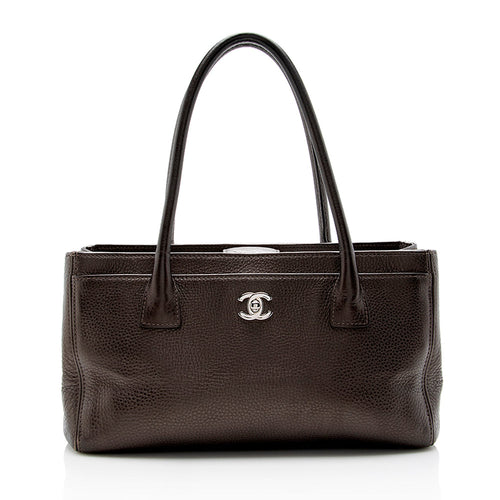 Chanel Metallic Leather Cerf Classic Executive Small Tote (SHF-15194)