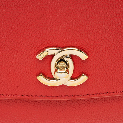 Chanel Caviar Leather Chain Flap Bag (SHF-jkLsG8)