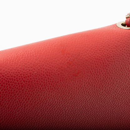 Chanel Caviar Leather Chain Flap Bag (SHF-jkLsG8)