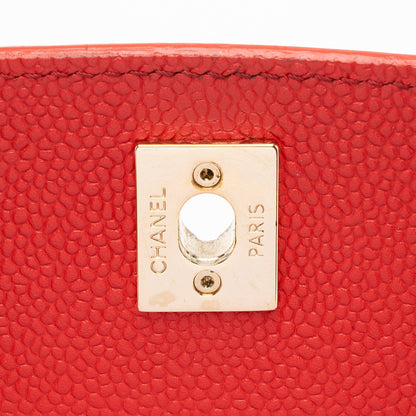 Chanel Caviar Leather Chain Flap Bag (SHF-jkLsG8)