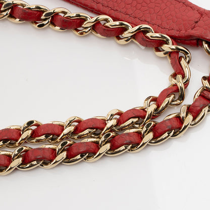 Chanel Caviar Leather Chain Flap Bag (SHF-jkLsG8)
