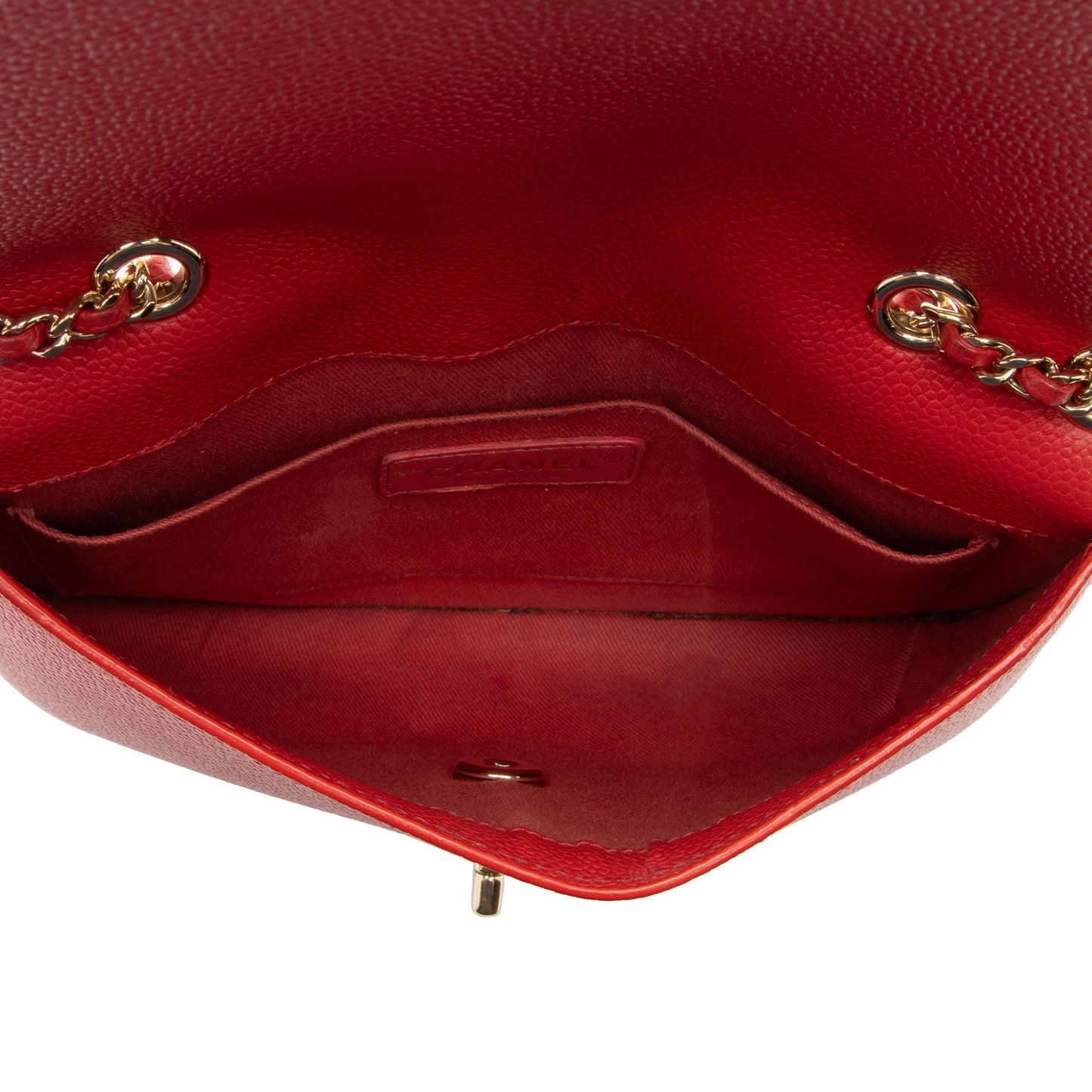 Chanel Caviar Leather Chain Flap Bag (SHF-jkLsG8)