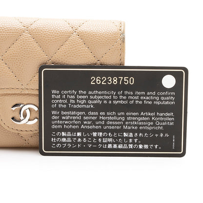 Chanel Caviar Leather Classic Card Holder (SHF-18684)