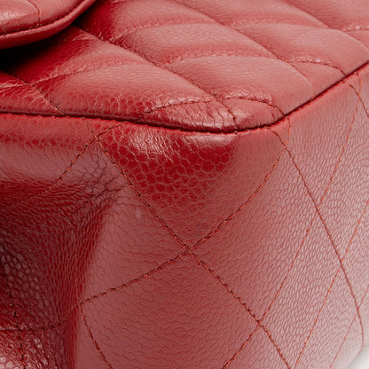 Chanel Caviar Leather Classic Jumbo Double Flap Bag (SHF-SJeAZK)