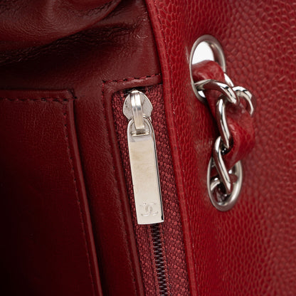 Chanel Caviar Leather Classic Jumbo Single Flap Bag (SHF-xdYaEs)