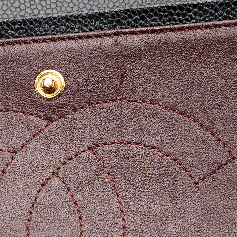 Chanel Caviar Leather Classic Maxi Double Flap Bag (SHF-21769)