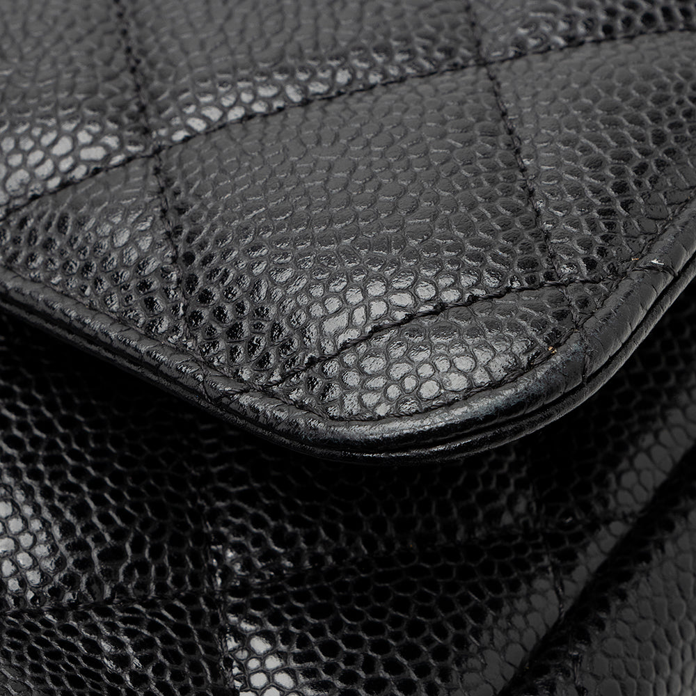 Chanel Caviar Leather Classic Maxi Double Flap Bag (SHF-21769)