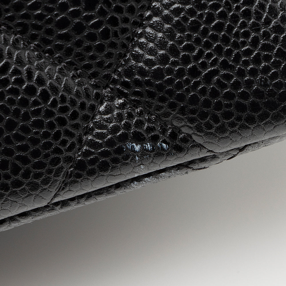 Chanel Caviar Leather Classic Maxi Double Flap Bag (SHF-21769)