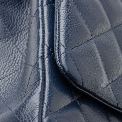 Chanel Caviar Leather Classic Maxi Double Flap Bag (SHF-U7Rzaz)