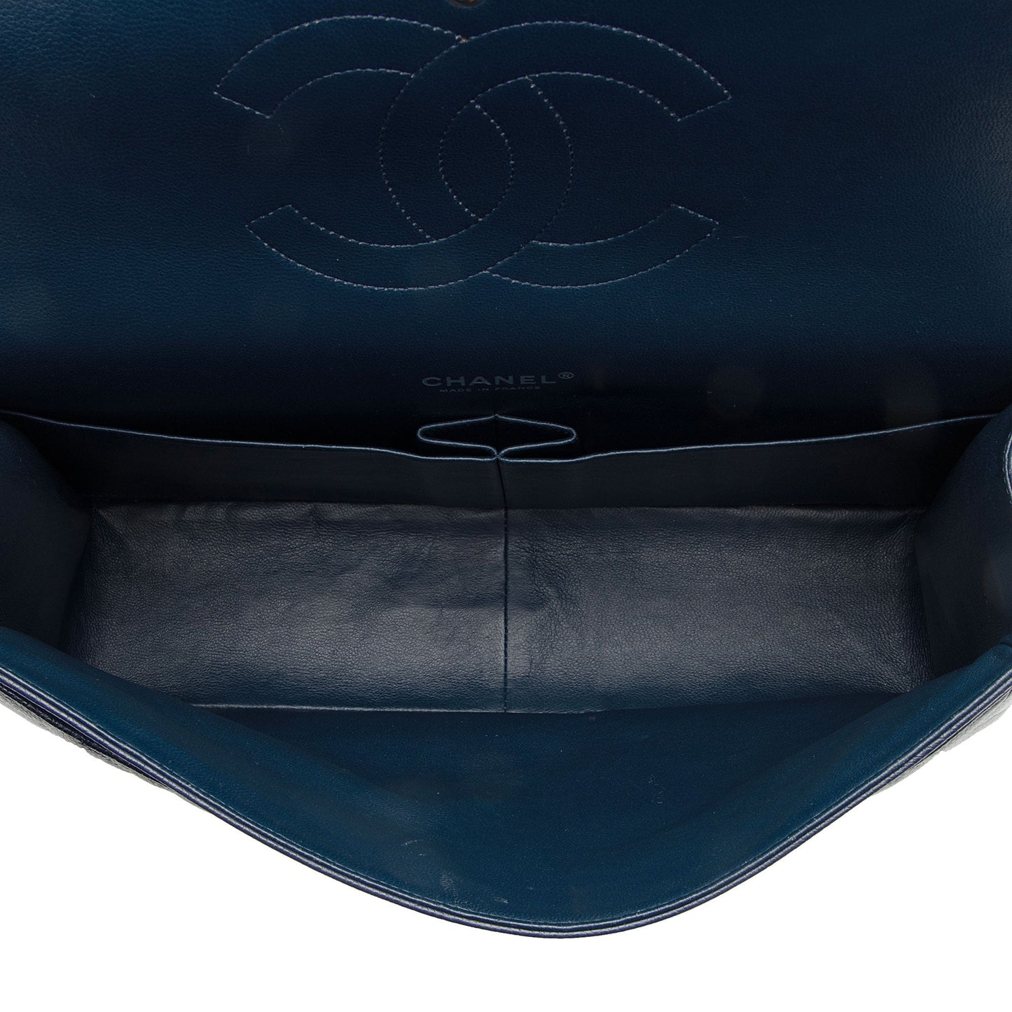 Chanel Caviar Leather Classic Maxi Double Flap Bag (SHF-U7Rzaz)