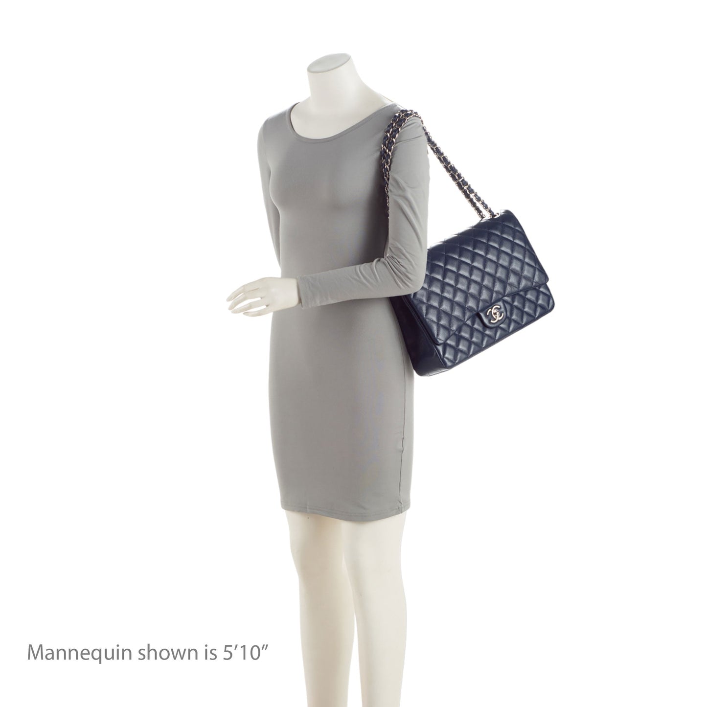 Chanel Caviar Leather Classic Maxi Double Flap Bag (SHF-U7Rzaz)