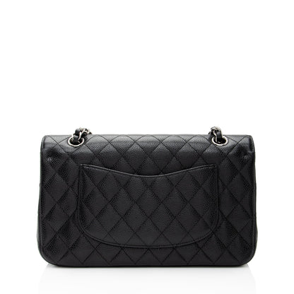 Chanel Caviar Leather Classic Medium Double Flap Bag (SHF-9ANmGR)