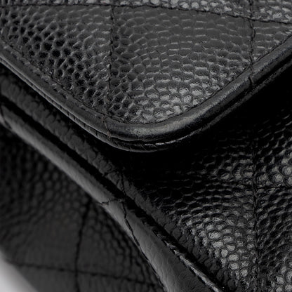 Chanel Caviar Leather Classic Medium Double Flap Bag (SHF-9ANmGR)