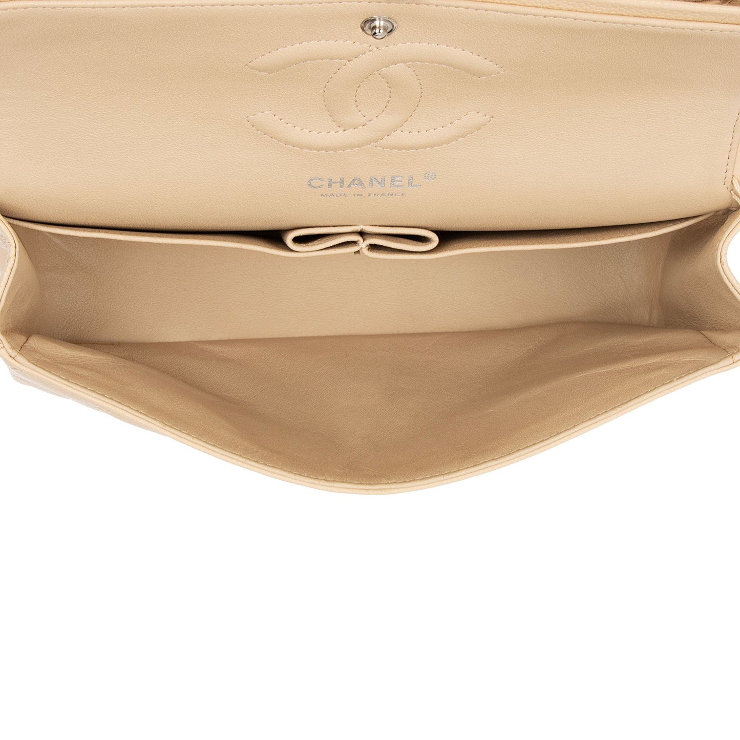 Chanel Caviar Leather Classic Medium Double Flap Bag (SHF-XFQF4l)