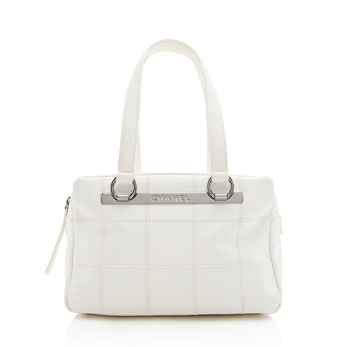 Chanel Caviar Leather LAX Bowling Satchel (SHF-17981)