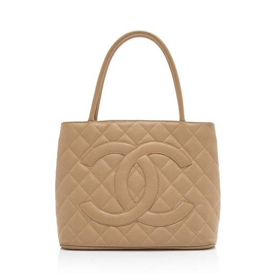 Chanel Caviar Leather Medallion Tote (SHF-CzzxQv)