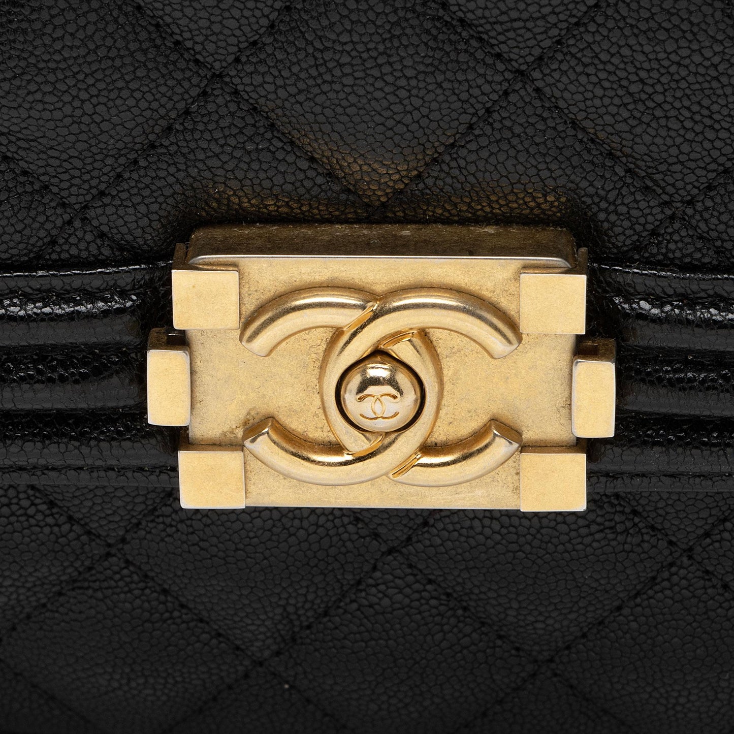 Chanel Caviar Leather North South Boy Bag (SHF-ceWuuG)