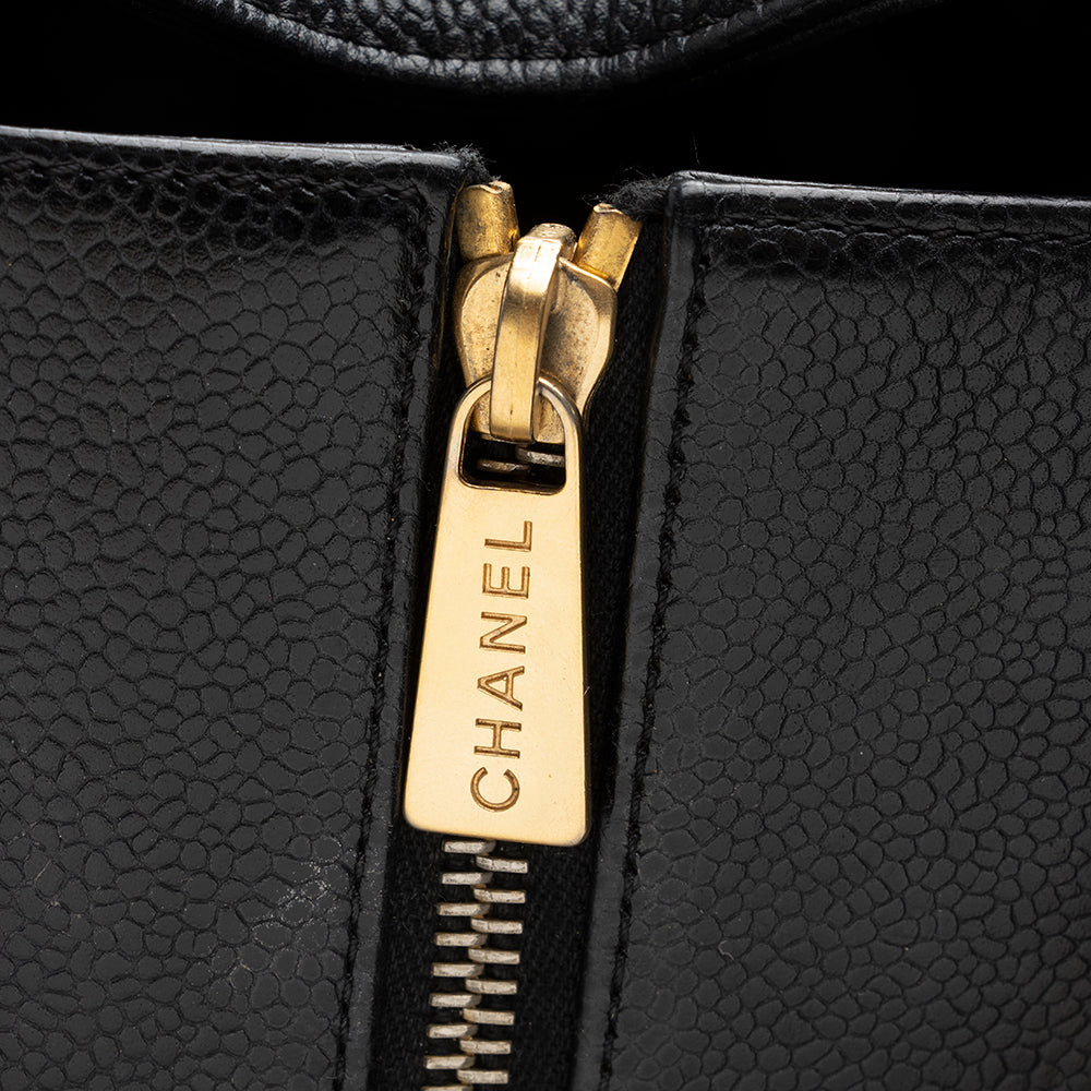 Chanel Caviar Leather Petite Timeless Tote (SHF-17772)