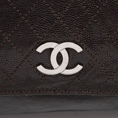 Chanel Caviar Leather Pocket In The City Accordion Flap Bag (SHF-7yhvso)