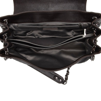 Chanel Caviar Leather Pocket In The City Accordion Flap Bag (SHF-7yhvso)