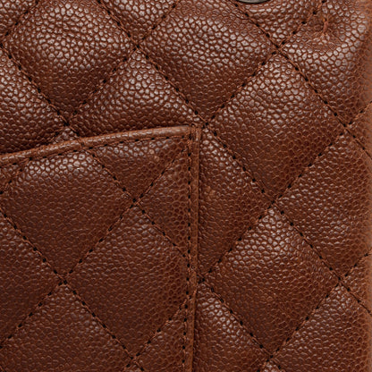 Chanel Caviar Leather Reissue 225 Double Flap Shoulder Bag (SHF-gheQo9)