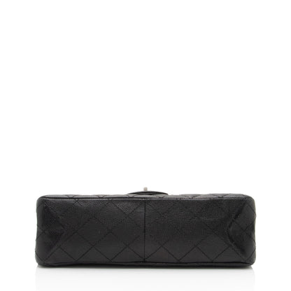 Chanel Caviar Leather Reissue 227 Double Flap Shoulder Bag (SHF-f1StZB)