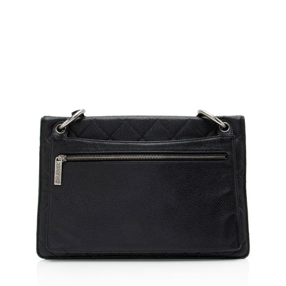 Chanel Caviar Leather Retro Class Medium Flap Bag (SHF-6qTNHe)