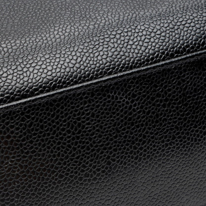 Chanel Caviar Leather Stitched CC Flap Satchel (SHF-ewpcah)
