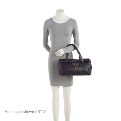Chanel Caviar Leather Stitched CC Flap Satchel (SHF-ewpcah)