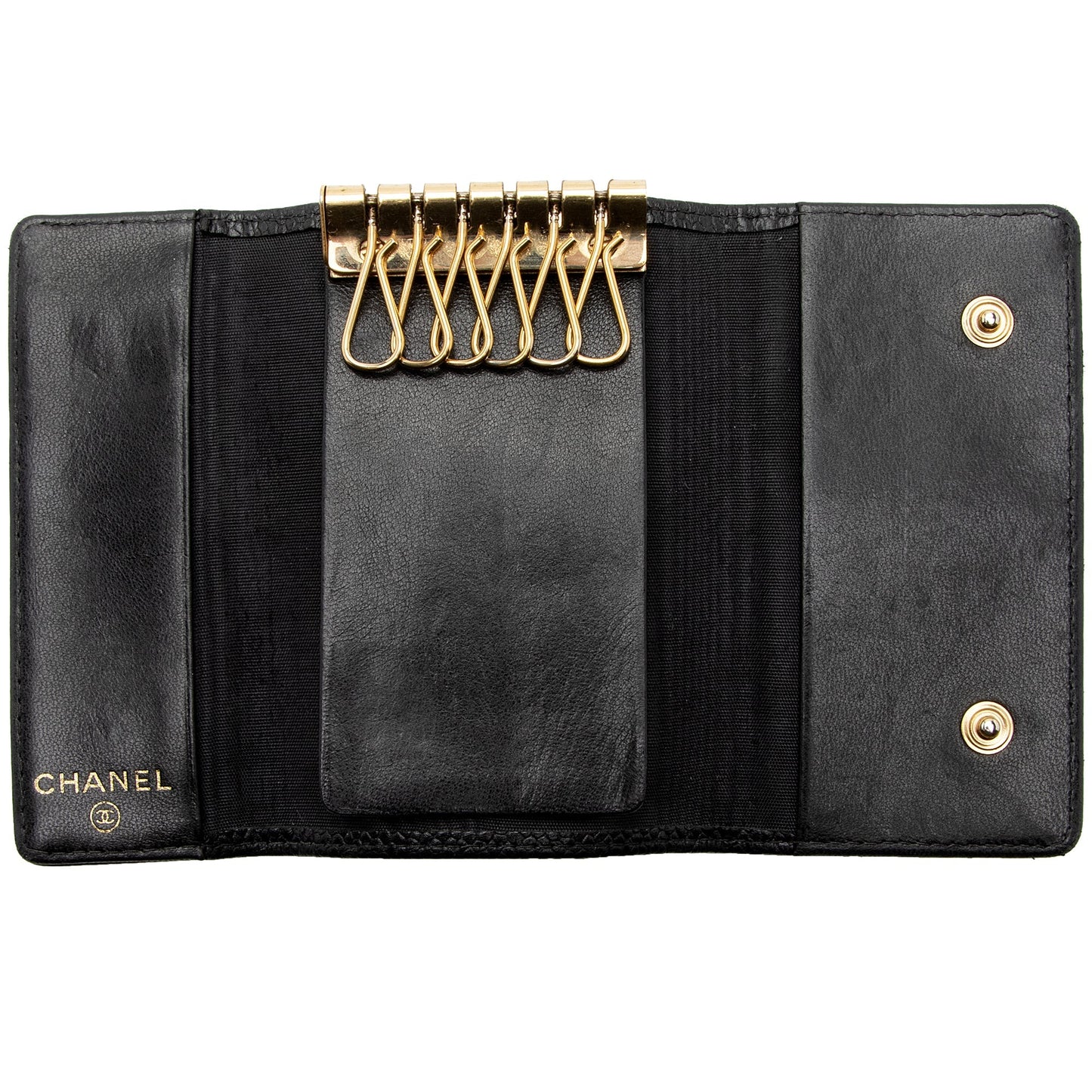 Chanel Caviar Leather Timeless CC 6 Key Holder (SHF-mNPvc8)