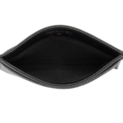 Chanel Caviar Leather Timeless CC Card Holder (SHF-ZV9jZJ)