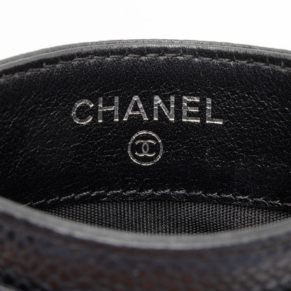 Chanel Caviar Leather Timeless CC Card Holder (SHF-ZV9jZJ)