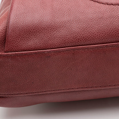 Chanel Caviar Leather Timeless CC Pleated Large Tote (SHF-21333)