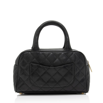 Chanel Caviar Leather Timeless CC Small Bowler Bag (SHF-SYECsY)