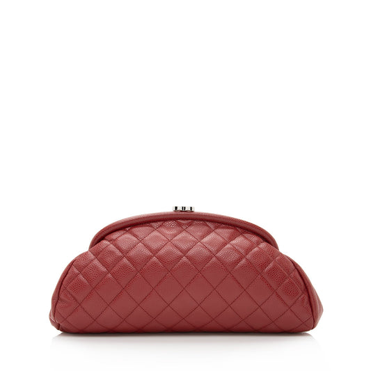 Chanel Caviar Leather Timeless Clutch (SHF-22293)