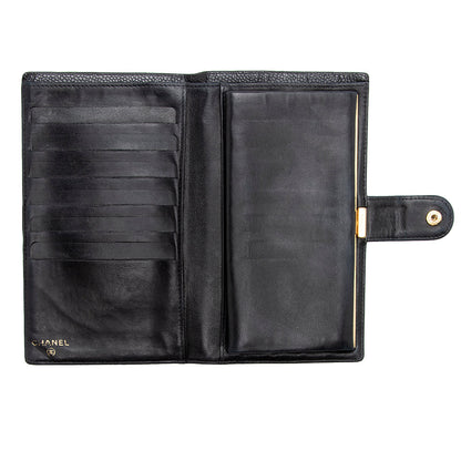 Chanel Caviar Leather Timeless French Purse Wallet (SHF-19020)