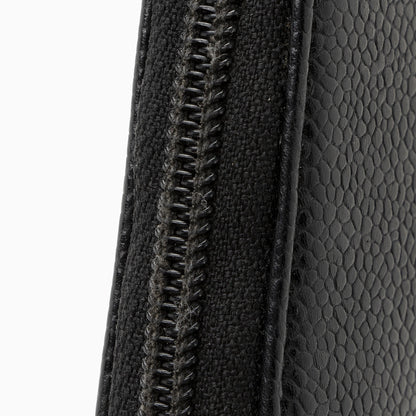 Chanel Caviar Leather Timeless Zip Around Wallet (SHF-22219)