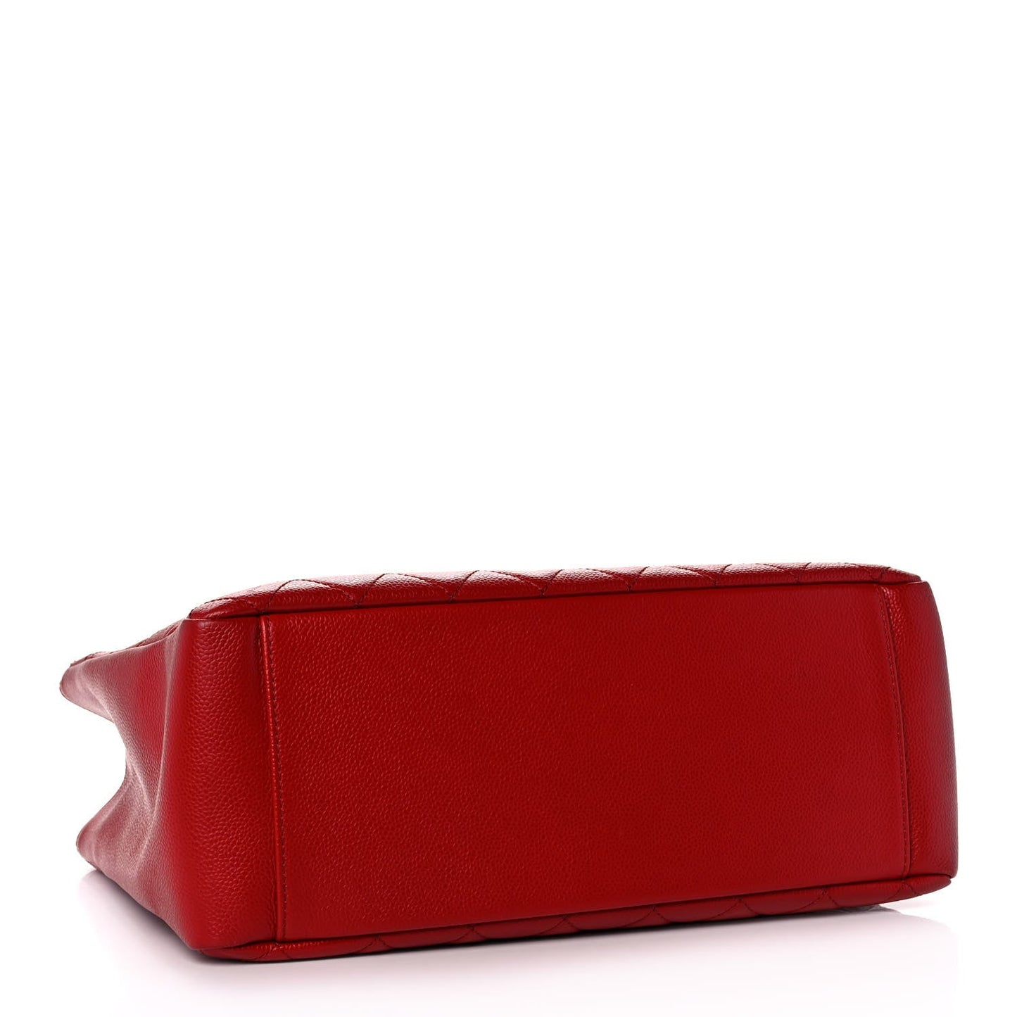 CHANEL Caviar Quilted Grand Shopping Tote GST Red