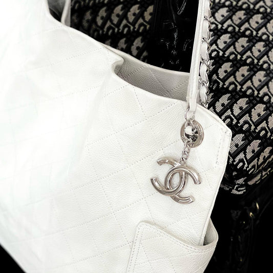CHANEL CAVIAR QUILTED LEATHER TOTE BAG