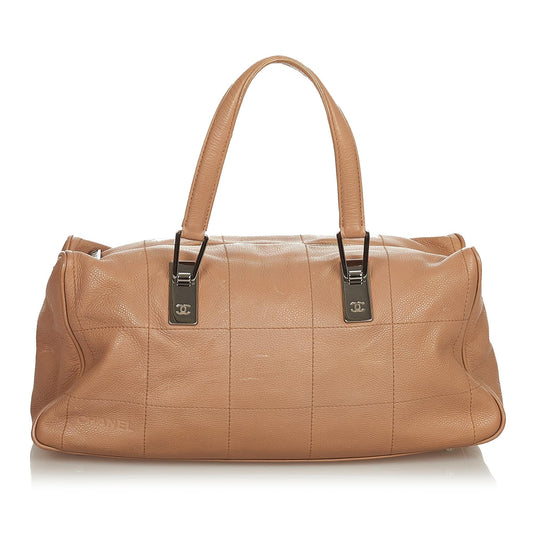 Chanel Choco Bar Caviar Leather Handbag (SHG-25441)