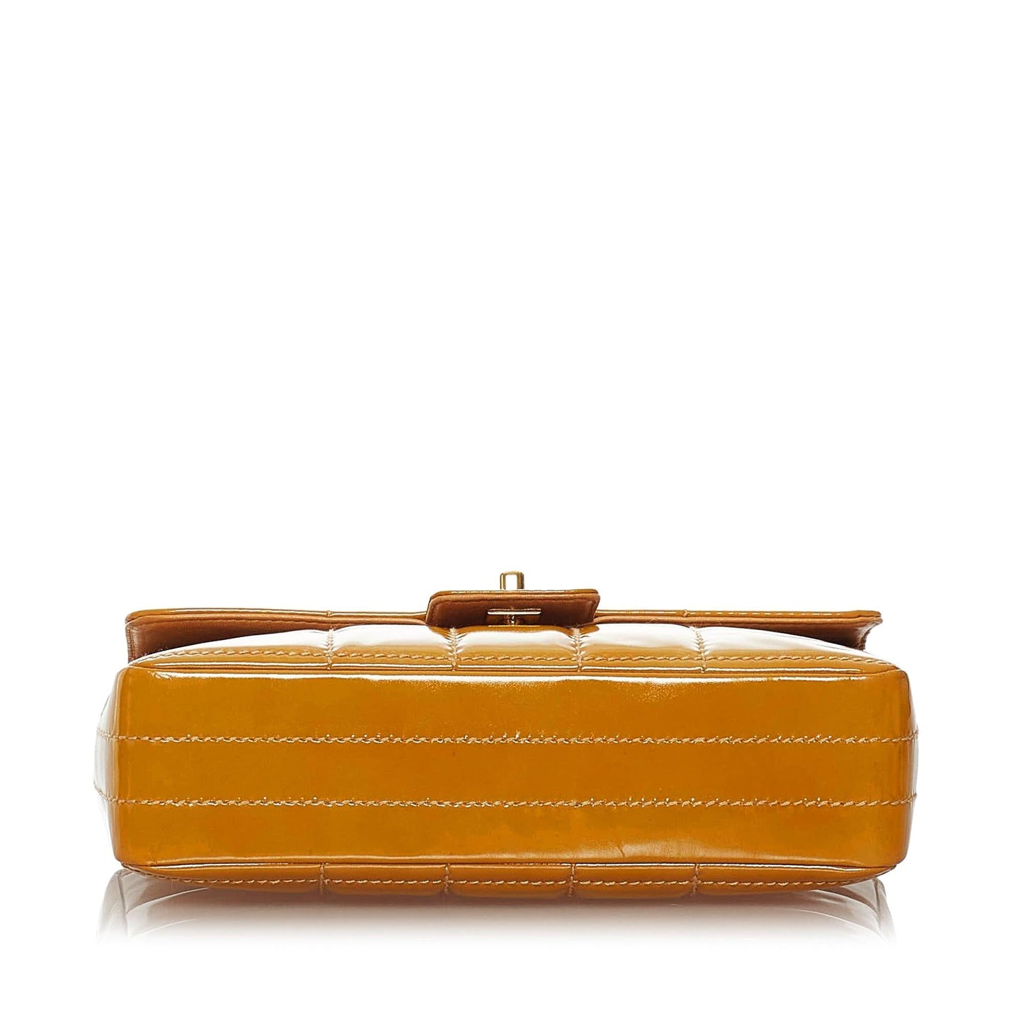 Chanel Choco Bar Patent Leather Single Flap Bag (SHG-30772)