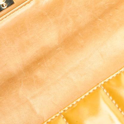Chanel Choco Bar Patent Leather Single Flap Bag (SHG-30772)