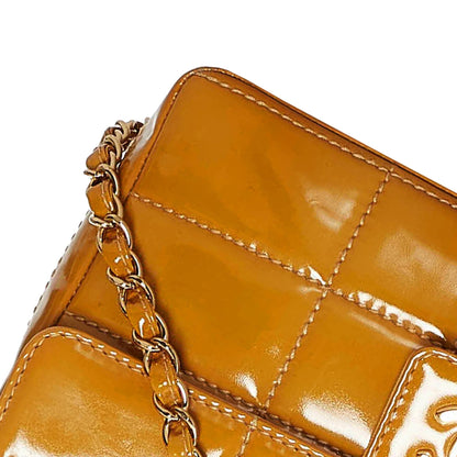 Chanel Choco Bar Patent Leather Single Flap Bag (SHG-30772)